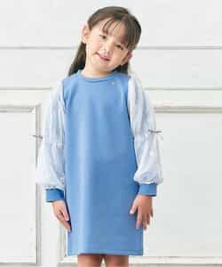 3柄刺繍チュールスリーブワンピース