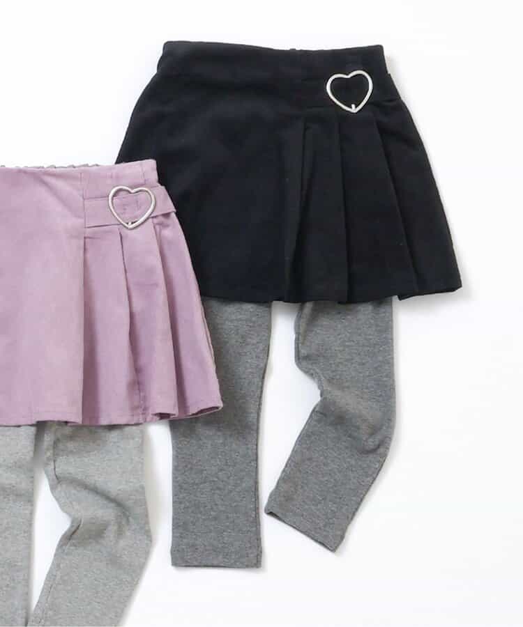 レギンス付きプリーツスカート