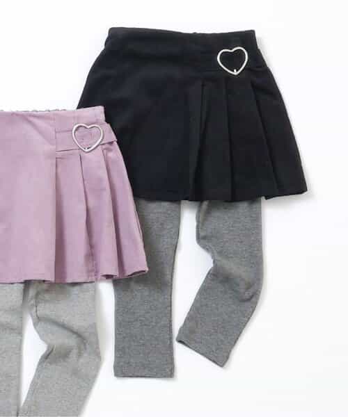 レギンス付きプリーツスカート