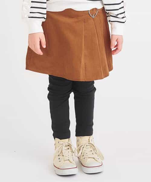 レギンス付きプリーツスカート