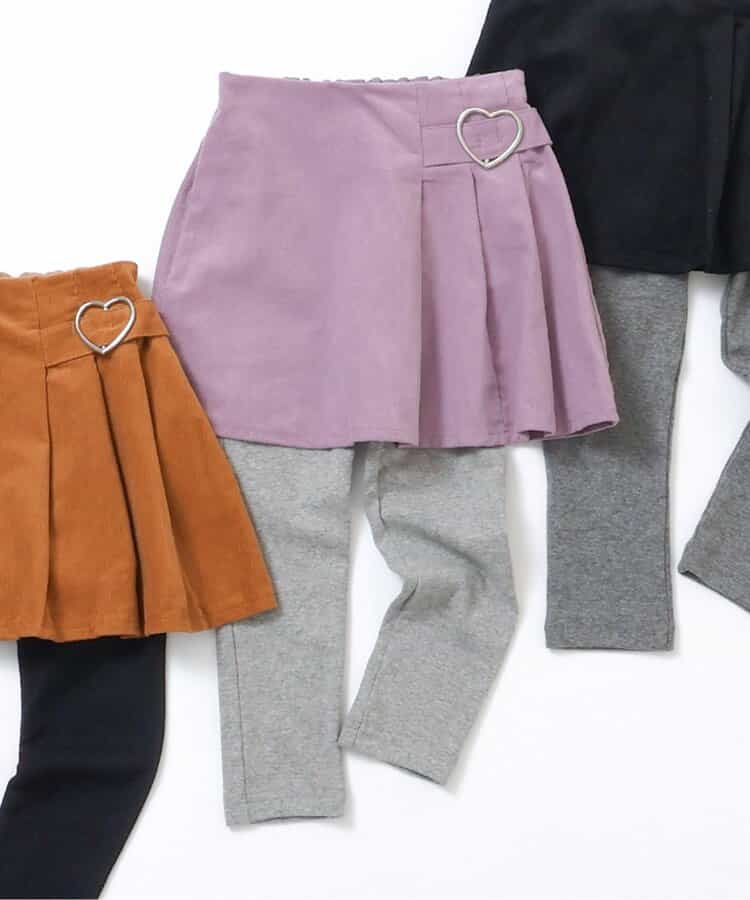 レギンス付きプリーツスカート