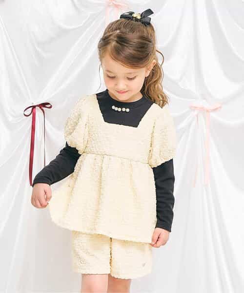 ★SALE★バックリボンペプラムセットアップ＿アプレレクールマシェリ