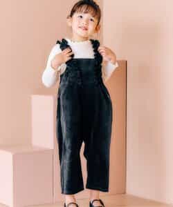 ベロアフリルサロペット  9分丈