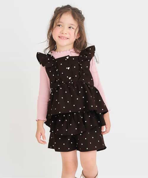 ★SALE★フリルチュニック＆ティアードキュロットセット_  ショート丈