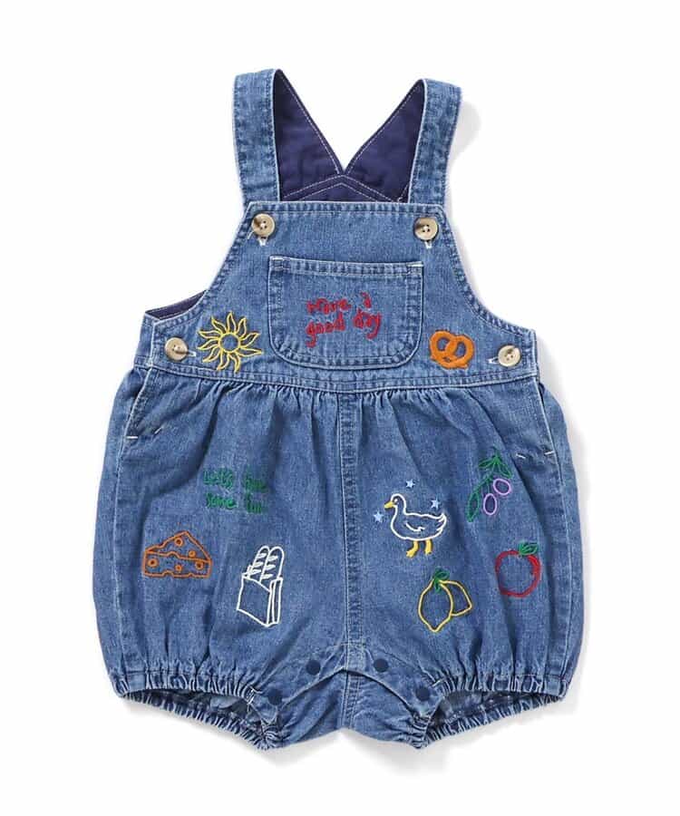 線画刺繍ベビーサロペット_940137