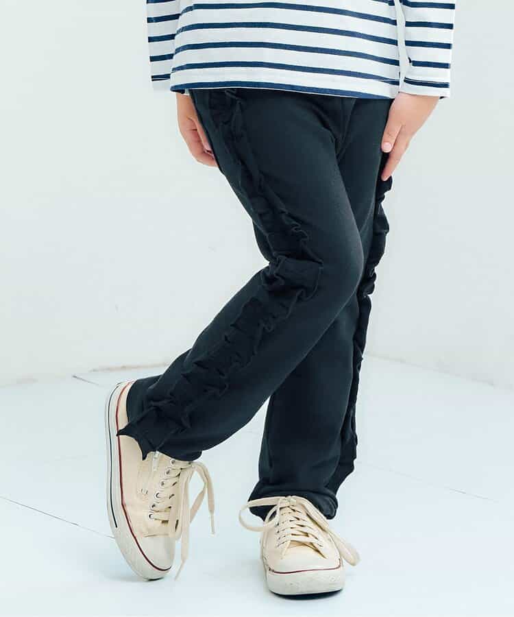 サイドフリルストレート/7days Style pants  10分丈