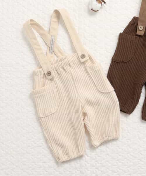 ☆SALE☆サスペンダー付きワッフルパンツ（V420054）|apres les