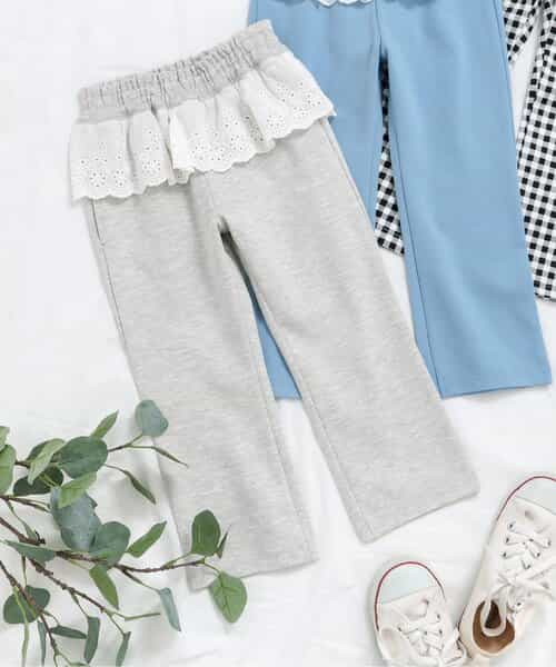 WEB限定 ペプラムレース/7days Style pants 10分丈