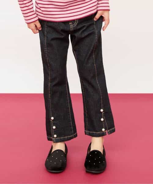 ★SALE★裾パールスリットきゅんパンツ（フレア） 10分丈