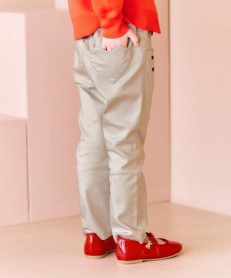 ハート刺繍スリムきゅんパンツ  10分丈