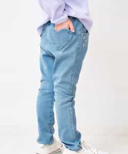 ★SALE★ハート刺繍スリムきゅんパンツ  10分丈