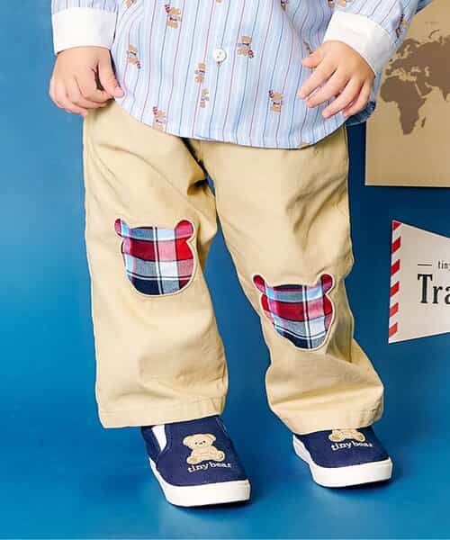 ★SALE★tiny bear モチーフ付きパンツ  10分丈