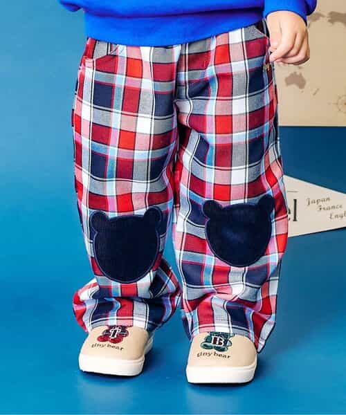 ★SALE★tiny bear モチーフ付きパンツ  10分丈