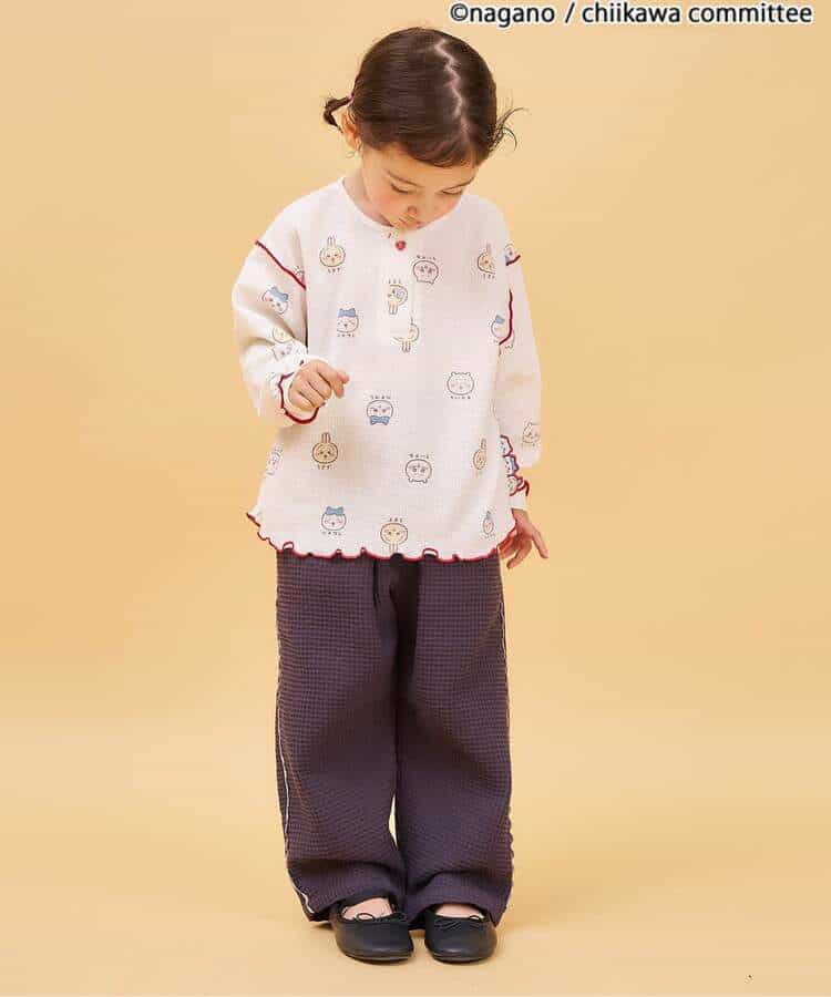 ★SALE★ワッフルバレルパンツ  10分丈(セットアップ可)_1000614