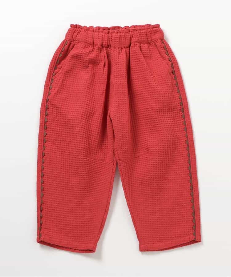 ワッフルバレルパンツ  10分丈
