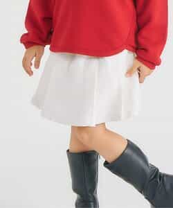 プリーツスカート風キュロット  ショート丈