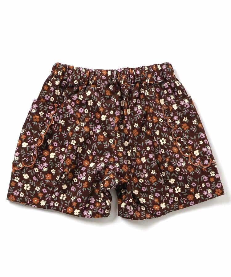 【リンク】花柄スカラップポケットパンツ  ショート丈_980987