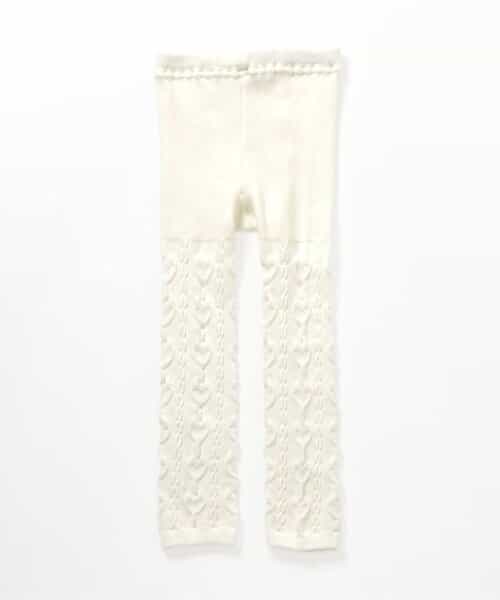 ハートケーブル柄レギンス