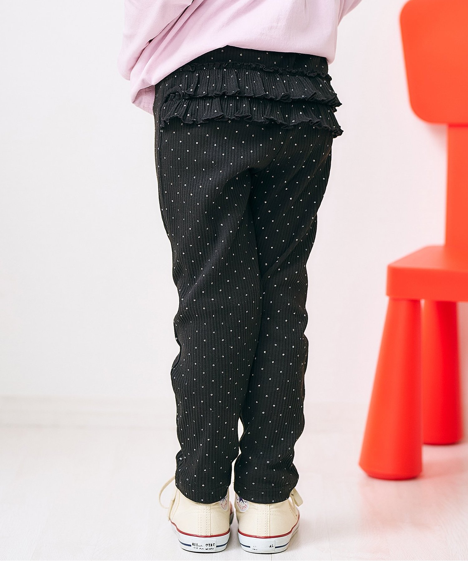 サイドフリルストレート/7days Style pants 10分丈（V420035）|apres