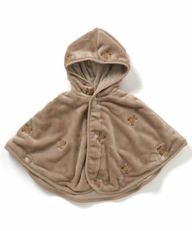 ボア刺繍マント