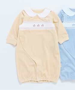 ★SALE★スモッキング刺繍ベロア2WAYオール