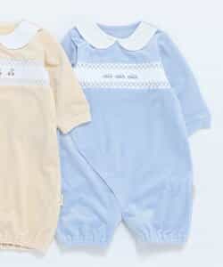 ★SALE★スモッキング刺繍ベロア2WAYオール