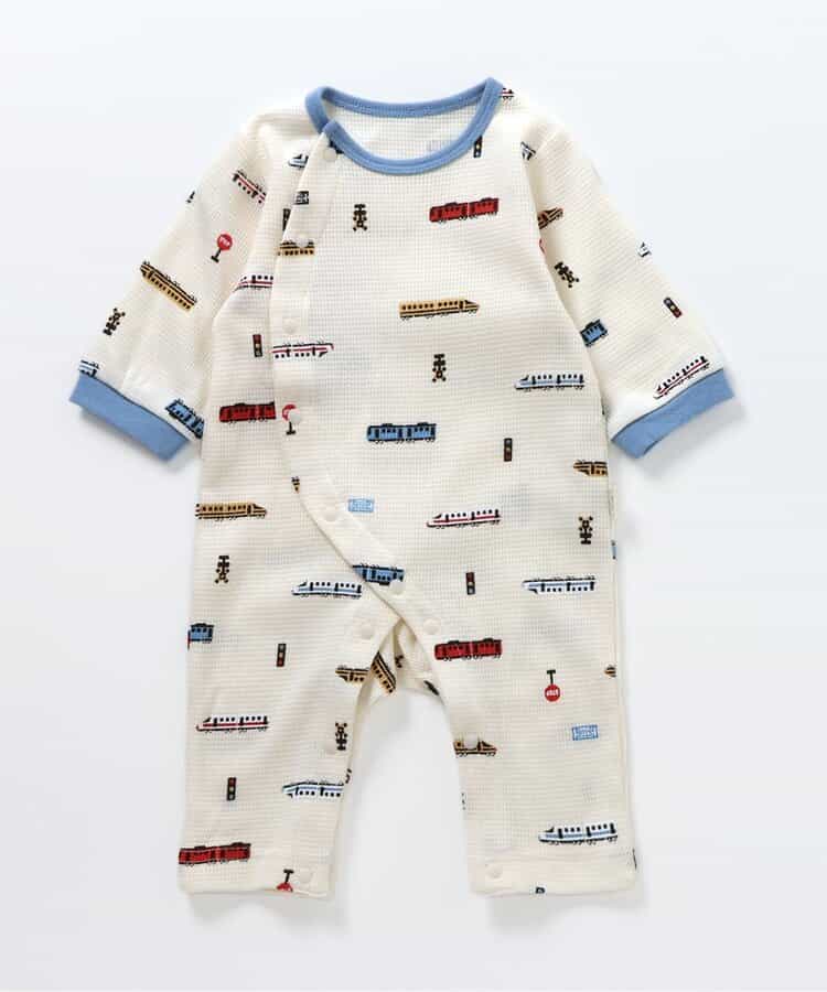 ワッフル総柄カバーオール