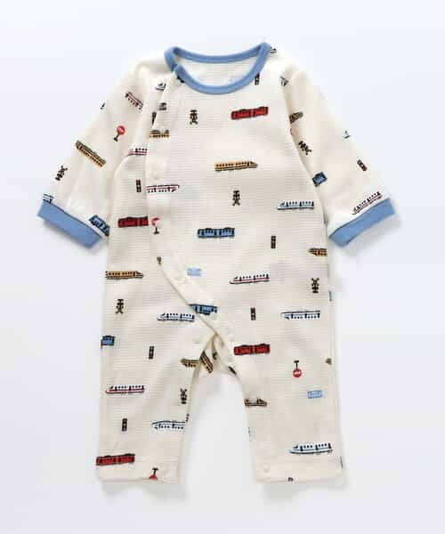 ワッフル総柄カバーオール