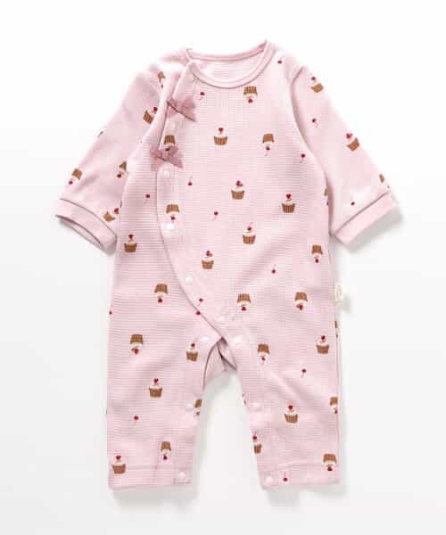 ワッフル総柄カバーオール