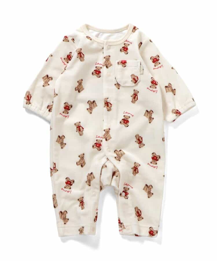 べロア総柄カバーオール