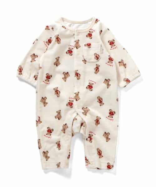 べロア総柄カバーオール