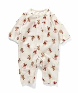 べロア総柄カバーオール