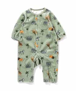 べロア総柄カバーオール