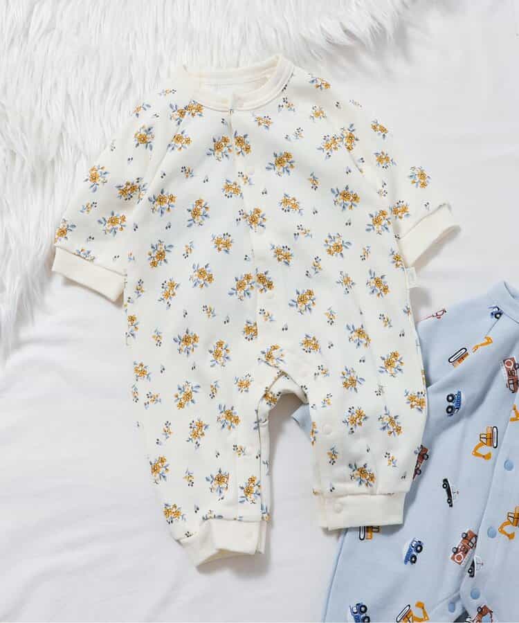 WEB限定 裏毛4柄カバーオール