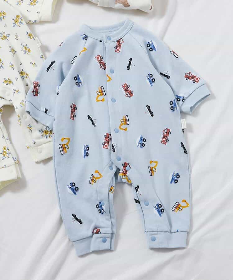 WEB限定 裏毛4柄カバーオール