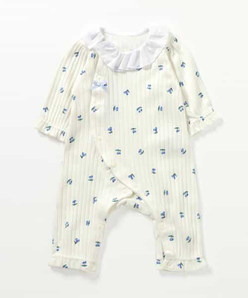 サクランボ柄カバーオール