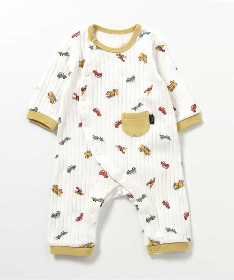 のりもの柄カバーオール