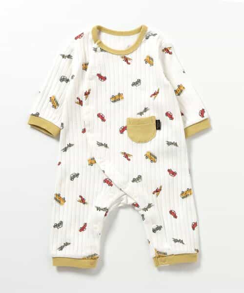 のりもの柄カバーオール