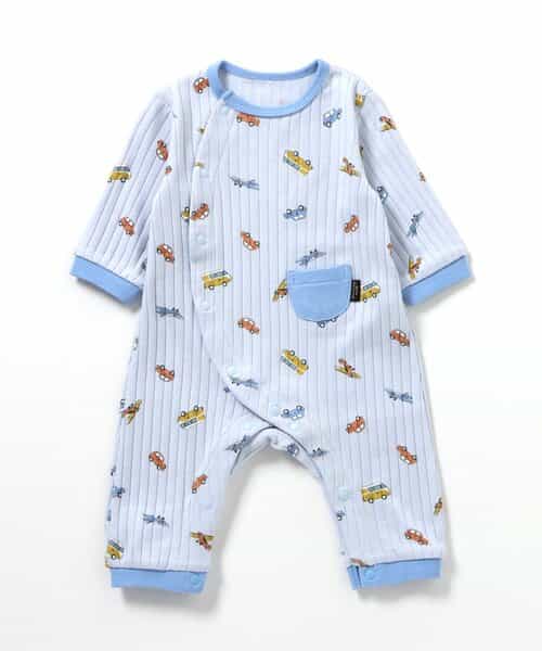 のりもの柄カバーオール