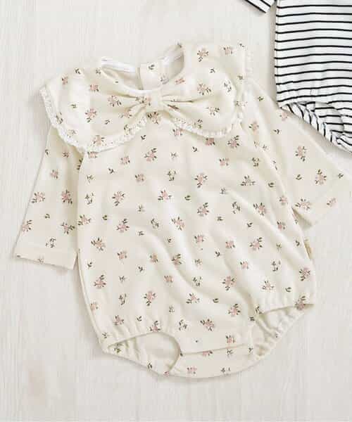 リボン衿ボディースーツ