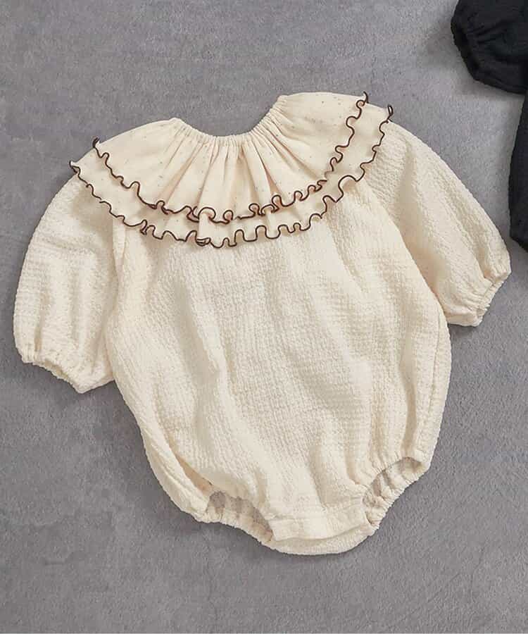 つけ衿付きボディースーツ