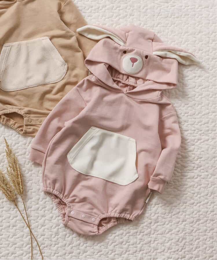 アニマルフード付きボディースーツ