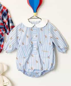 ★SALE★tiny bear ストライプ＆チェックボディースーツ