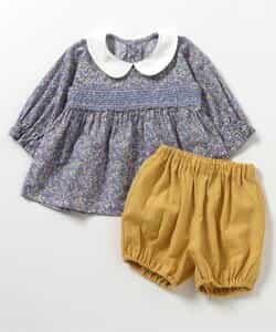 ★SALE★花柄スモッキング刺繍セットアップ