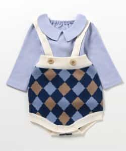 ニットサロペット＆インナーセット_マシンウォッシャブル