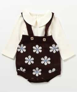 ニットサロペット＆インナーセット_マシンウォッシャブル