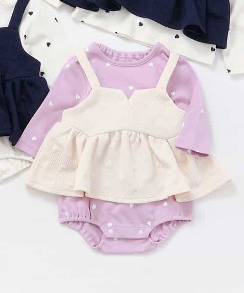 ★SALE★ハートキルトビスチェ＆総柄ボディーオールセット