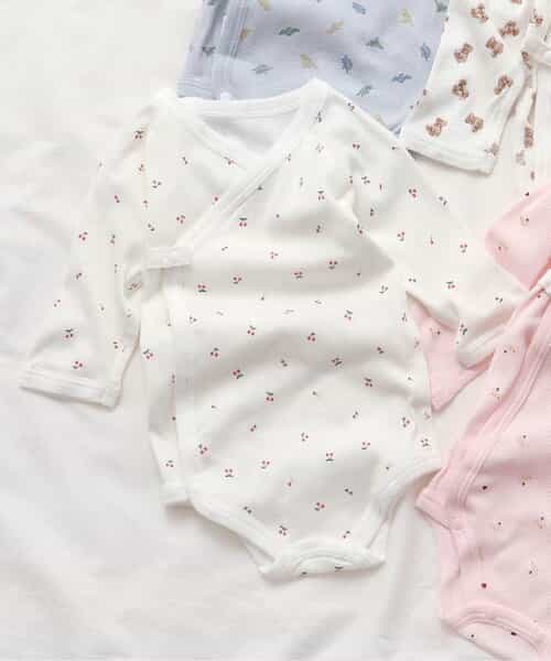 ベビー長袖リブボディ肌着