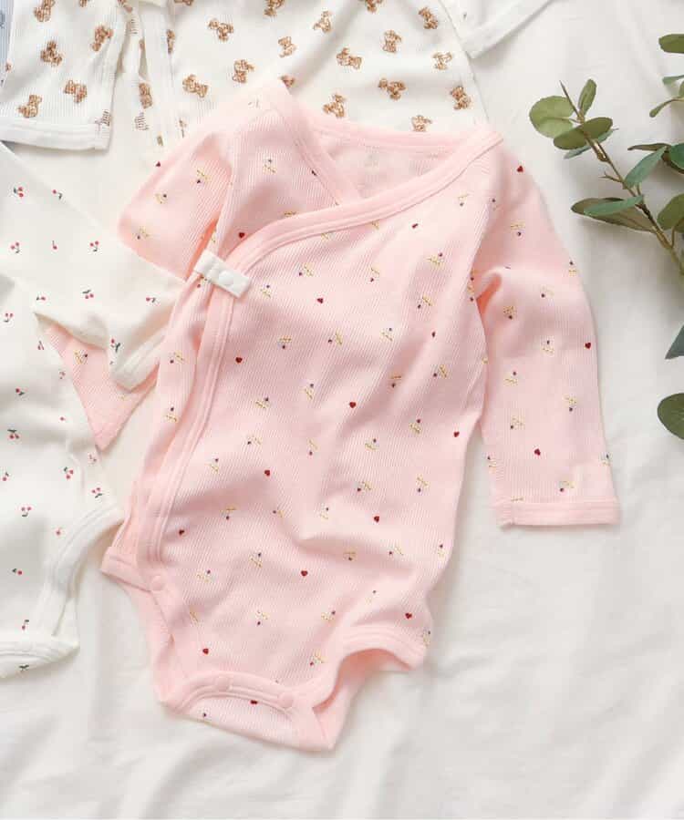 ベビー長袖リブボディ肌着