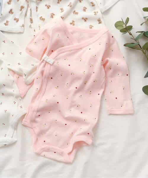 ベビー長袖リブボディ肌着